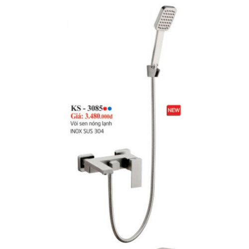 CỦ SEN TẮM NÓNG LẠNH INOX SUS 304 KS-3085